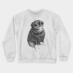 Sweet Black Pug Crewneck Sweatshirt